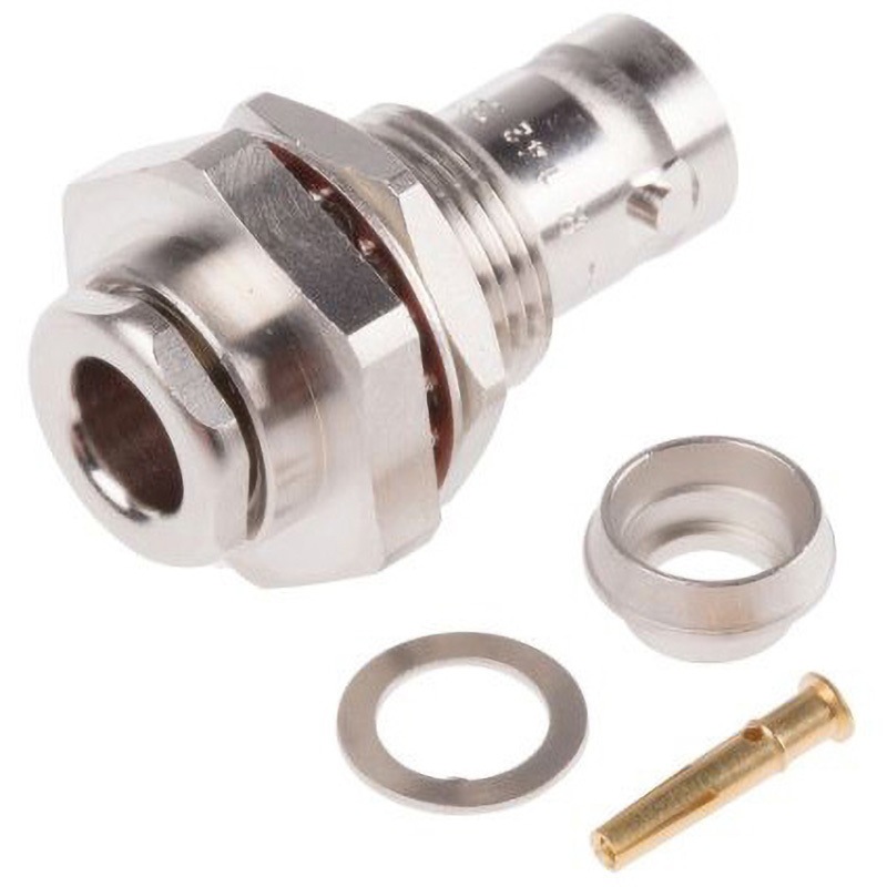 R142329000W BNCコネクタ Radiall ジャック ストレート クランプタイプ パネルマウント ニッケル RADIALL 1個 R142329000W