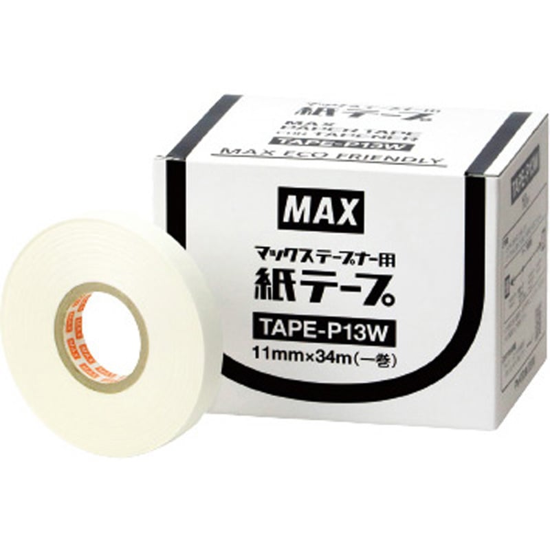 TAPE-P13W テープナー用紙テープ マックス 長さ34m幅11mm 1ケース(30箱×10巻) TAPE-P13W 29,237円