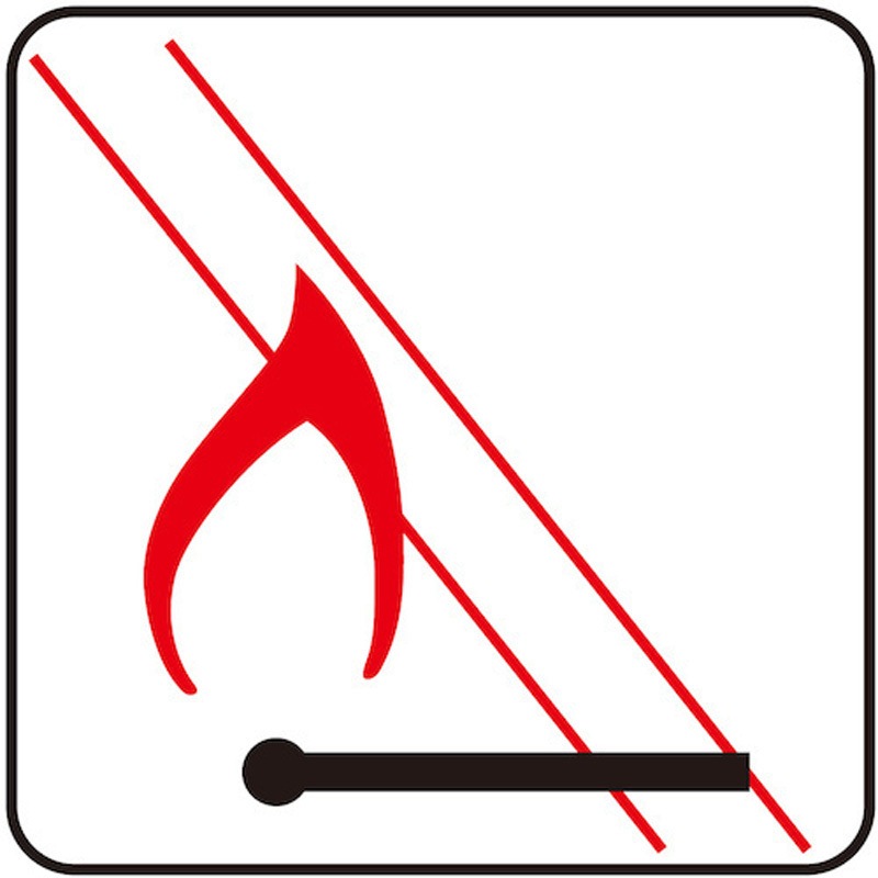 S1111-14 サインプレート 火気厳禁 光 ・シルバー・黒・赤色 カットシート 粘着テープ取付 1箱(5枚) S1111-14