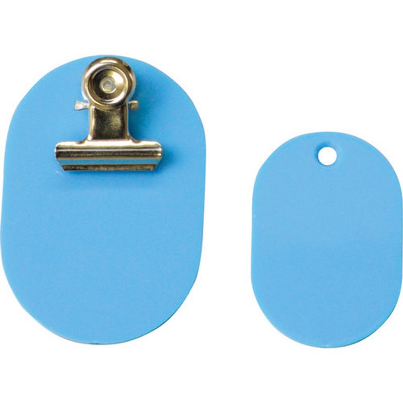 親子札 連番1〜50 ブルー 1組（50枚入） 光 aso 7-4168-08 医療・研究用機器 親子番号札 角型 1～50(1組)ブルー - 共栄プラスチック