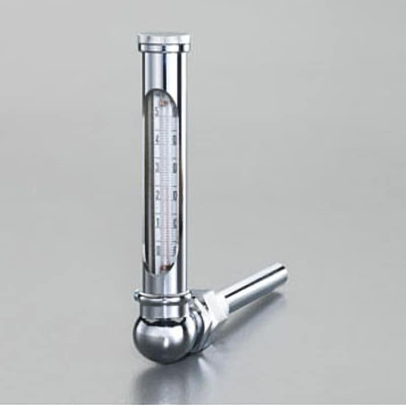 EA727AD-18 0-100℃/100mm 温度計・丸型保護枠付(L型) 1個 エスコ 【通販モノタロウ】