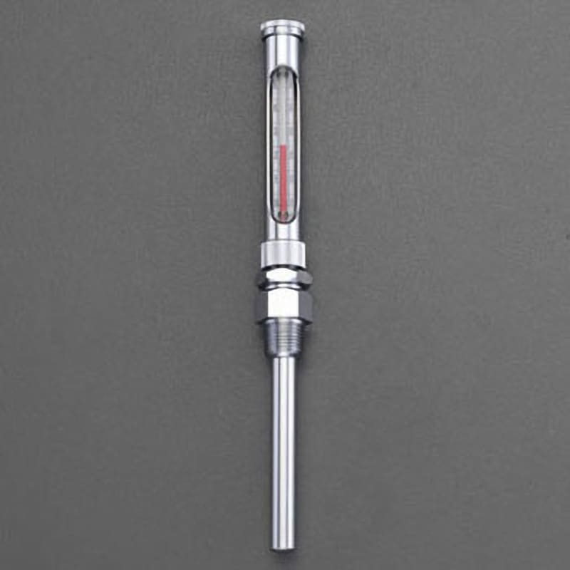 EA727AD-5 0- 50℃/100mm 温度計・丸型保護枠付(直型) 1個 エスコ 【通販モノタロウ】
