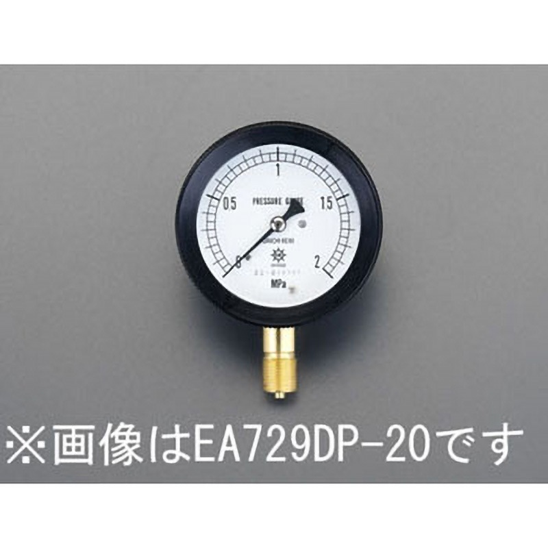 EA729DP-10 G 3/8"/ 75mm/0-1.0MPa 密閉型圧力計 エスコ A枠(立型つば無し)
