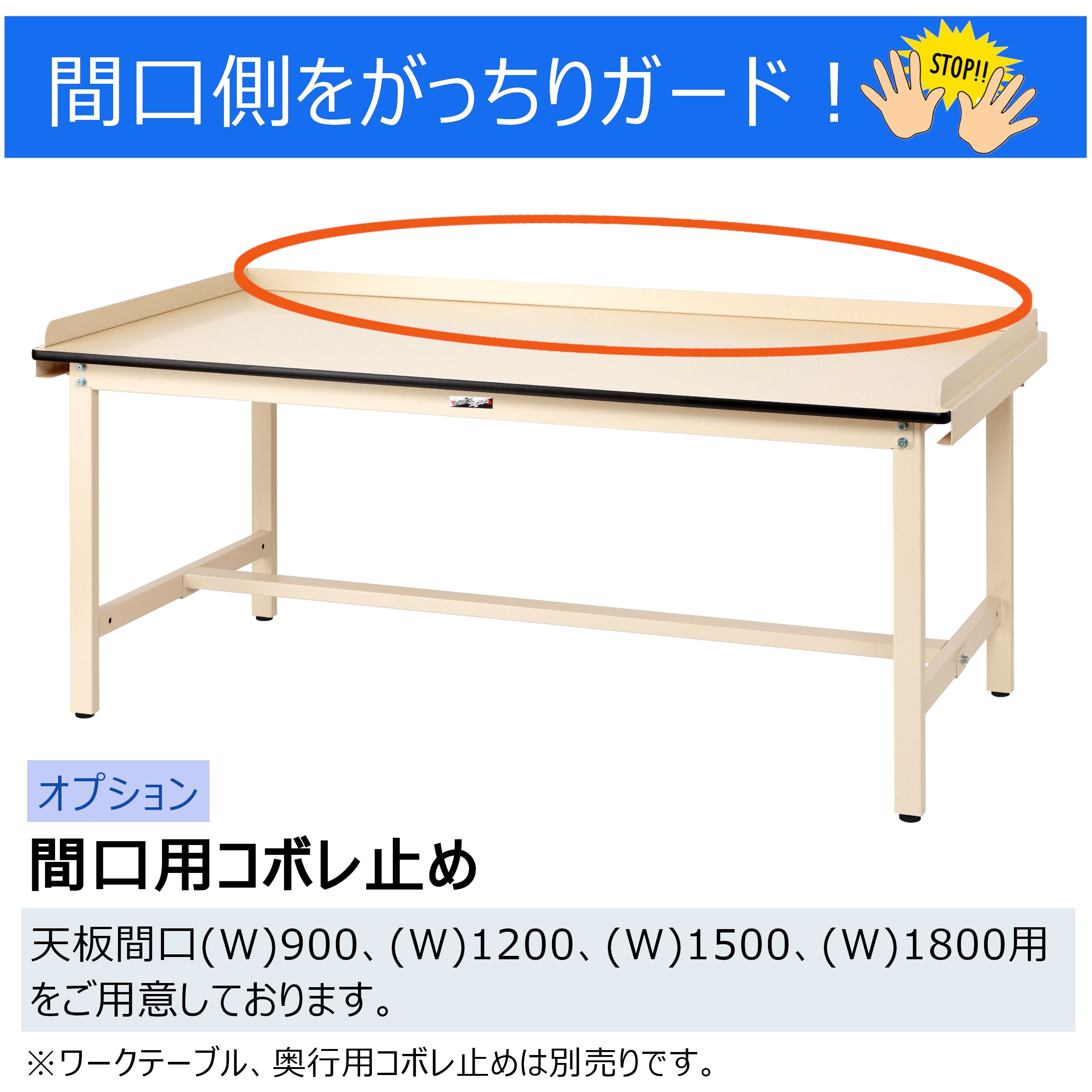 SKO-1800W-G オプション/こぼれ止め_間口用(1本入)_ワーク