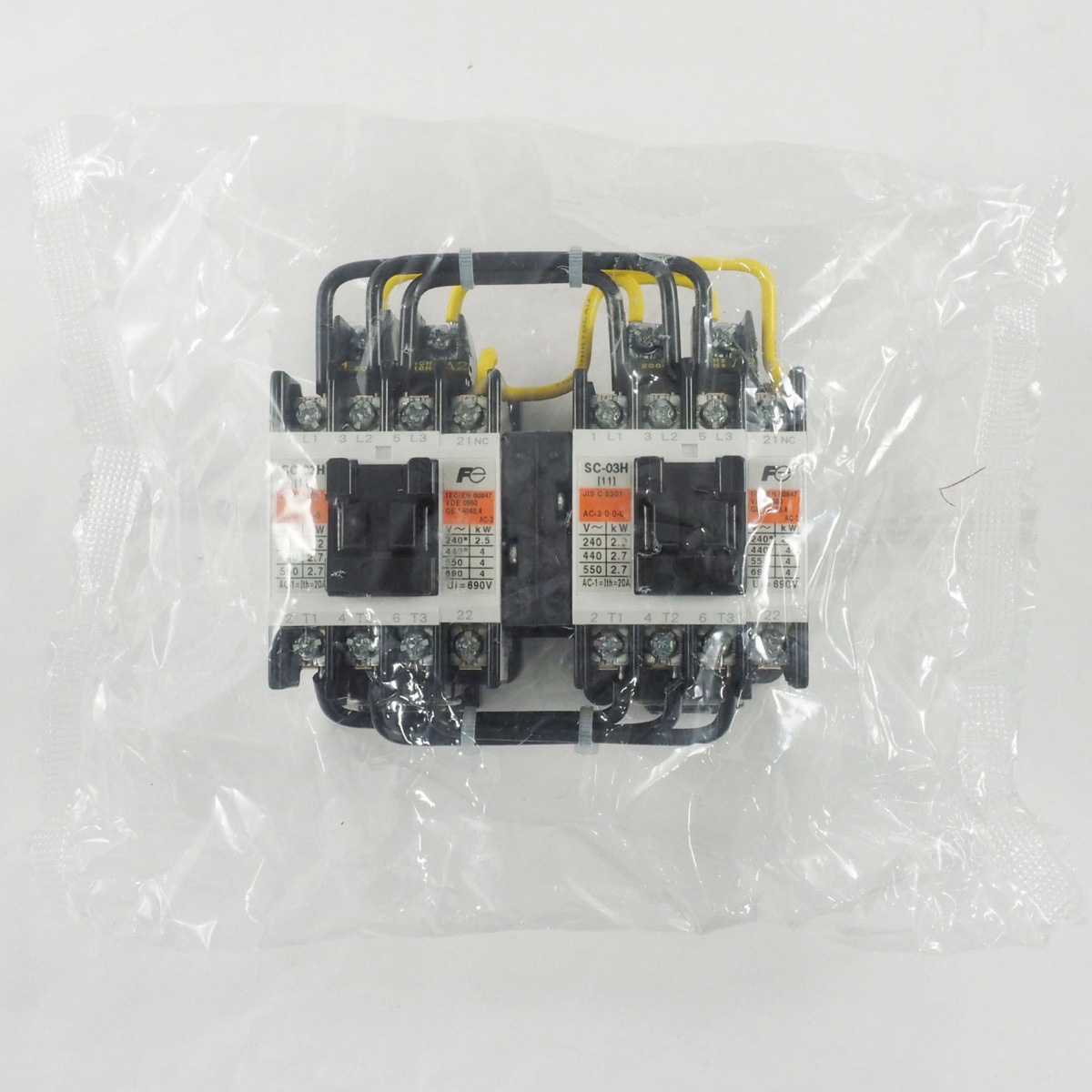 SC-03HRM コイルAC200V 1B×2 標準形電磁接触器(ケースカバーなし) 富士電機 可逆式(パーフェクトロック付) コイル電圧AC200V 交流操作形 形式SC-03HRM