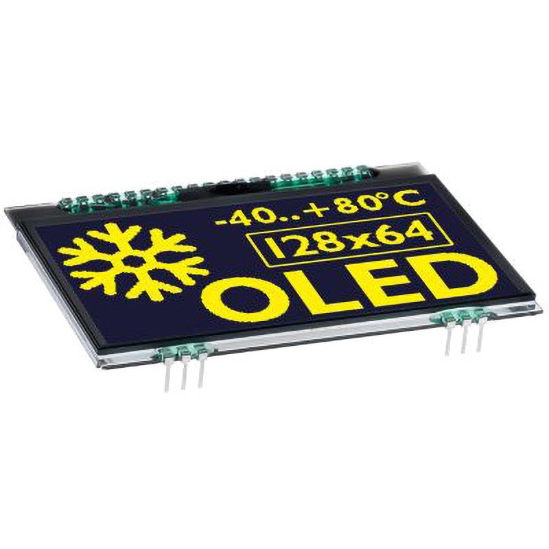 EA OLEDL128-6LGA Electronic Assembly 2.9インチ AMOLED 有機EL ディスプレイ 黄 128 x 64 1個 Electronic Assembly 【通販モノタロウ】