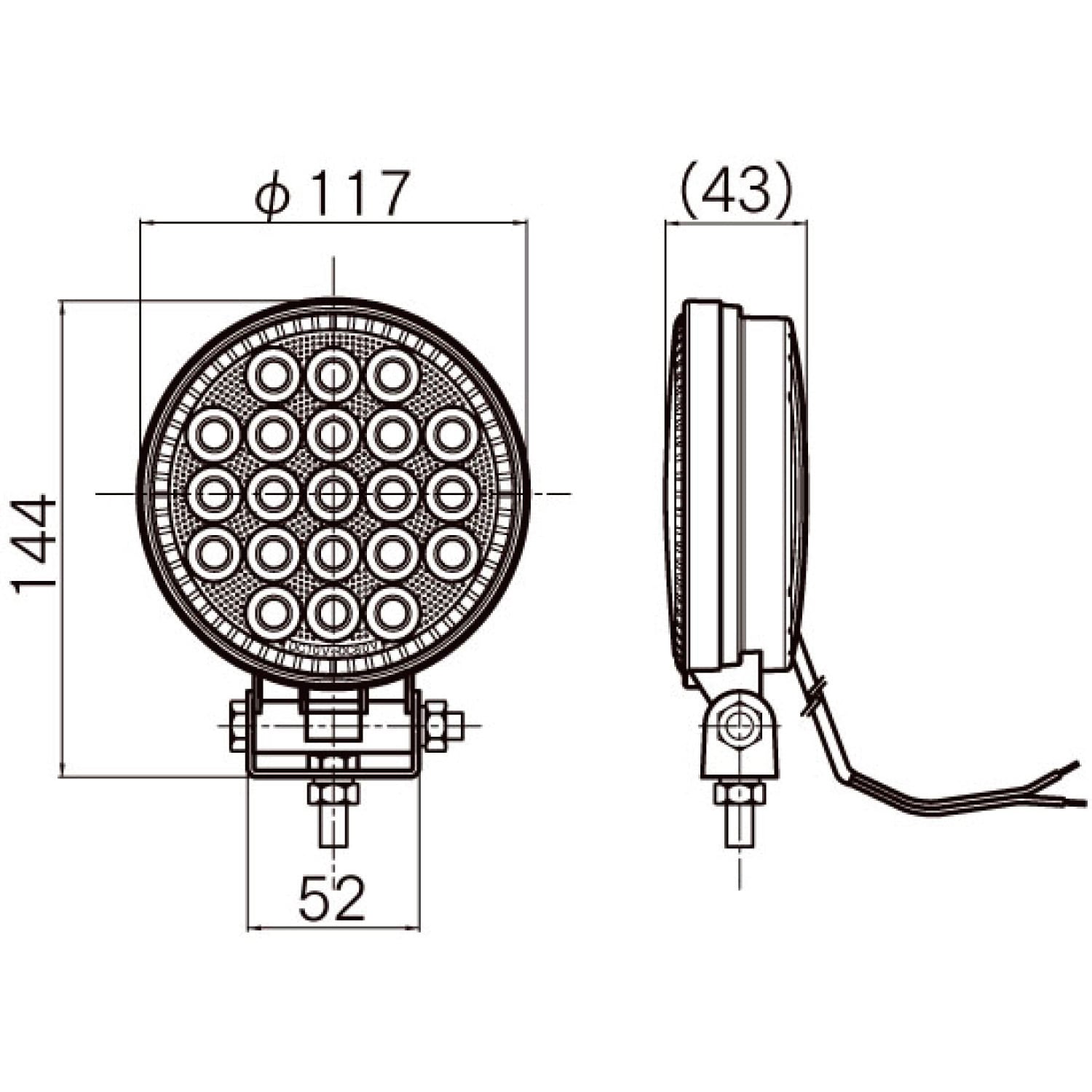 Yahoo!オークション - 日本ボデーパーツ LED作業灯 (丸) 10V-80V
