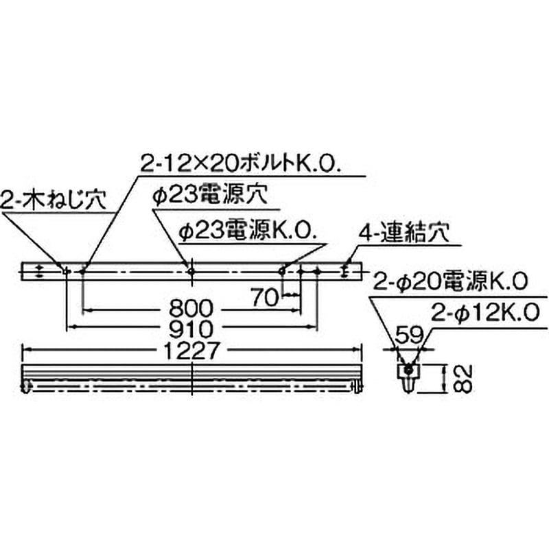 LET-41007-LS9 直管形LEDベースライト 笠なし器具(トラフ) 東芝ライテック 5000K - 【通販モノタロウ】