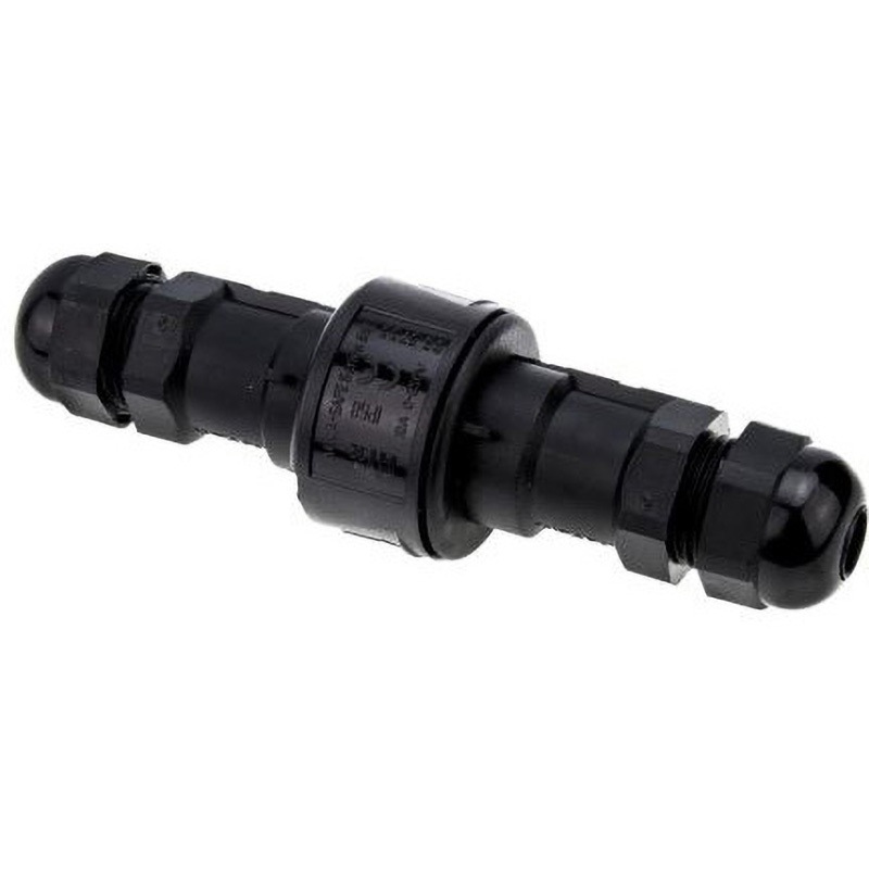 478-7543 Elkay Electrical 電源インラインコネクタ 3極 16A 250 V ac/dc メス、オス Elkay Electrical IP68 プラグ， ソケット ケーブルマウント 埋め込みネジ 直径37mm 1個 478-7543