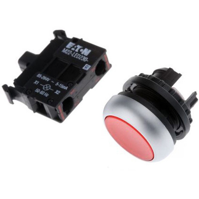 M22-DL-R+M22-A+M22-LED230-R Eaton 押ボタンヘッド M22 モーメンタリ 1個 EATON(イートン) 【通販モノタロウ】