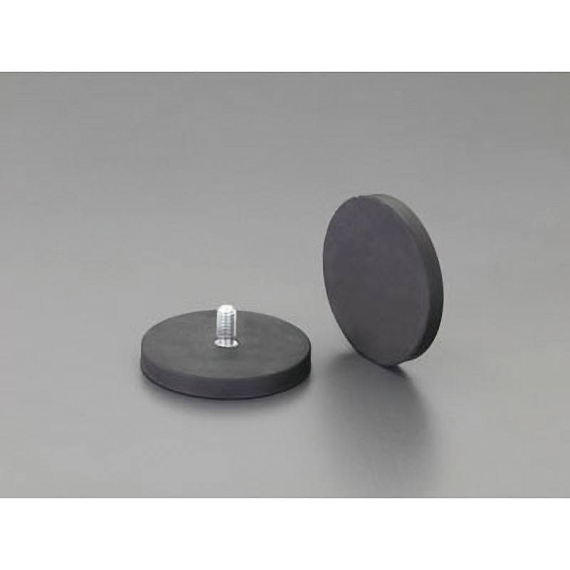 EA781EE-64 Φ88x8.5mm 強力マグネット(ねじ付・ラバーコート/2個 エスコ 吸着力411.8N