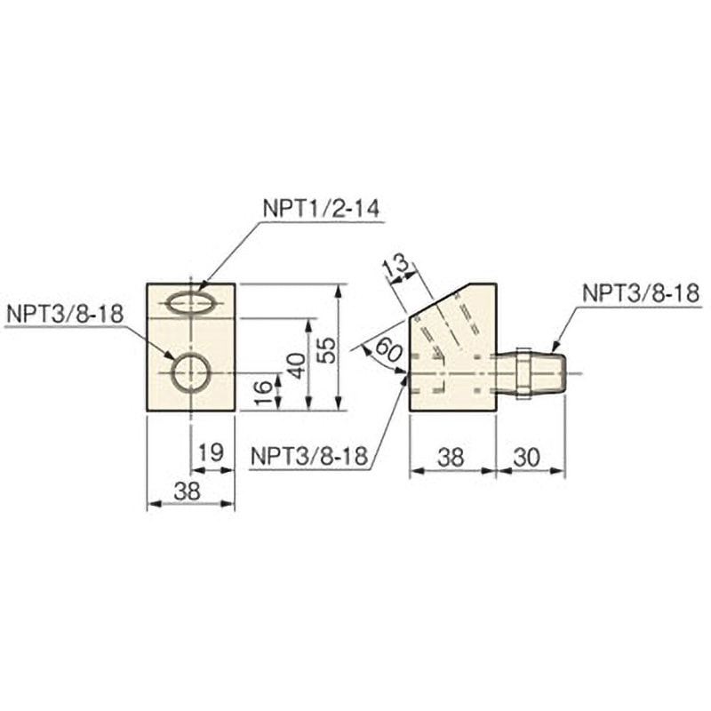 GA-11 圧力計取付金具 1個 エナパック 【通販モノタロウ】