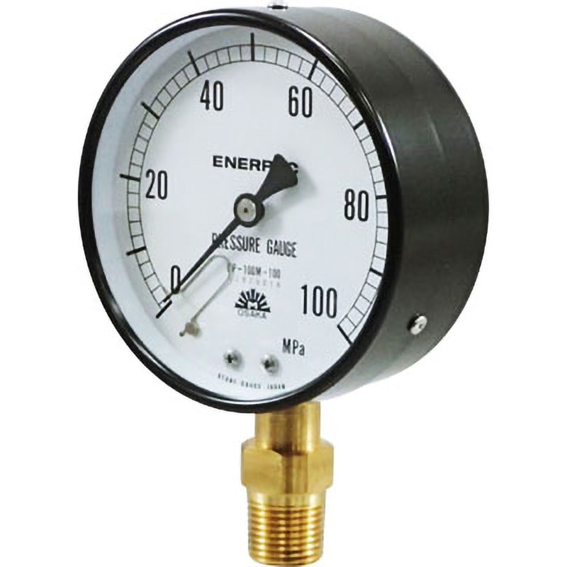 GP-100M-100 圧力計 エナパック 圧力レンジ100MPa 1/2NPT A枠(立型つば無し) 汎用型