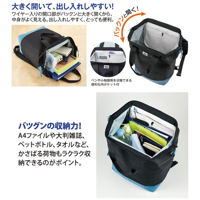 (まとめ）セキセイ フィンダッシュパックンリュック ターコイズブルー FINN-7780-12 1個〔×3セット〕