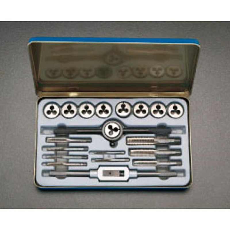 EA829M-21 1/8-1/2" タップダイスセット(UNF) 1個 エスコ 【通販モノタロウ】