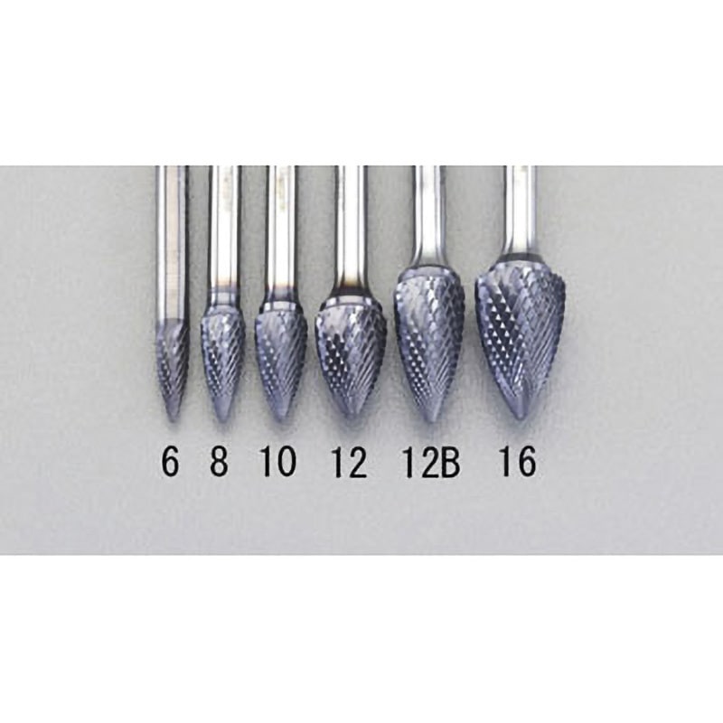 EA819VF-12 12x19mm/6mm軸 [Coated]超硬バー 1個 エスコ 【通販モノタロウ】