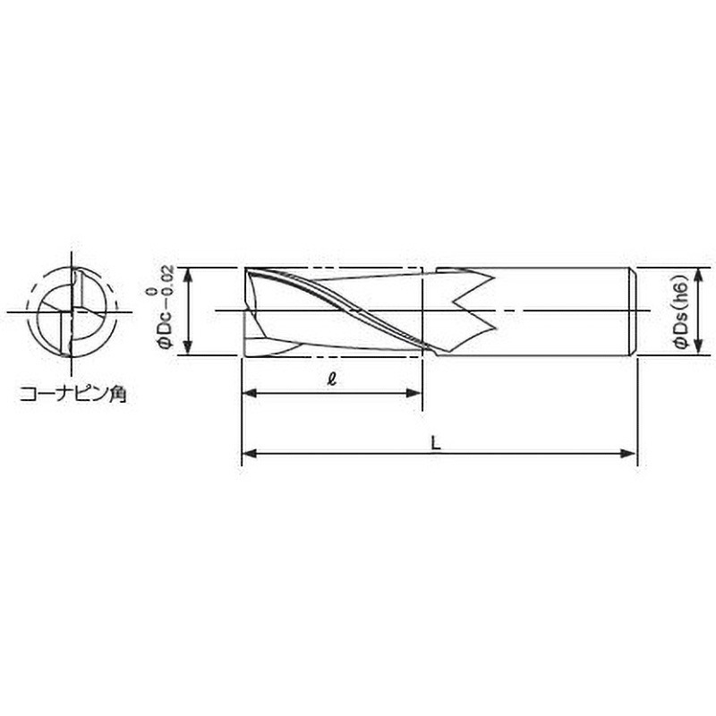 あすつく対応 「直送」 ダイジェット AL-SEEL2070 アルミ加工用ソリッドスクエアエンドミル ２枚刃・ロング刃長 ７．０ｍｍ ALSEEL2070 208-0338
