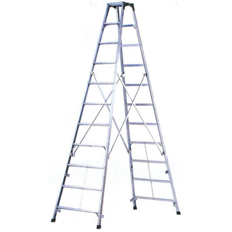 EA903AM-5A 脚立(ワイドステップ/アルミ製) エスコ 天板高さ3.47m  EA903AM-5A