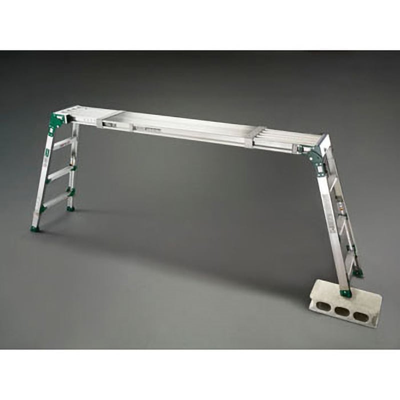 EA905DH-2A 0.86-1.26m 足場台(伸縮式・調整脚付) エスコ 天板寸法・奥行1590～2640mm  EA905DH-2A