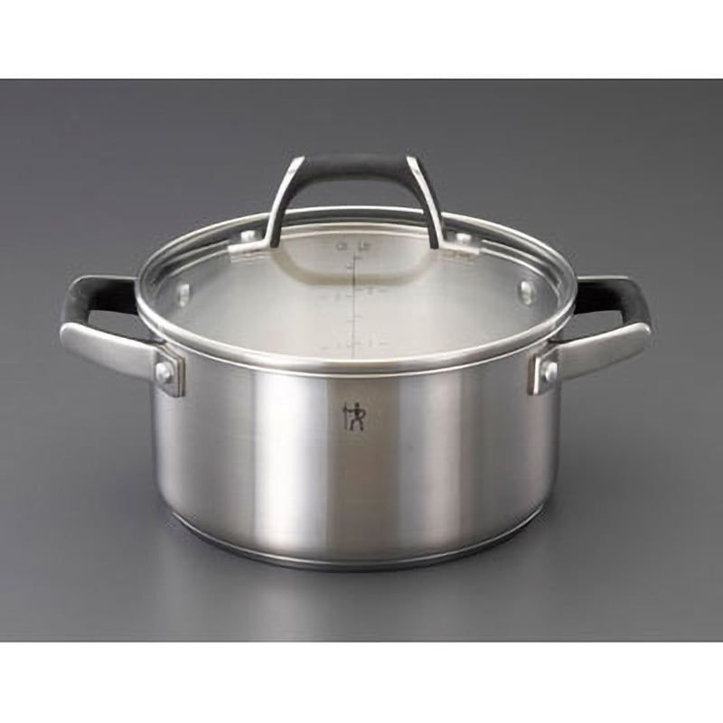 EA913VM-28B 200mm/3.0L 両手鍋(ステンレス製) エスコ 直径202mm  EA913VM-28B