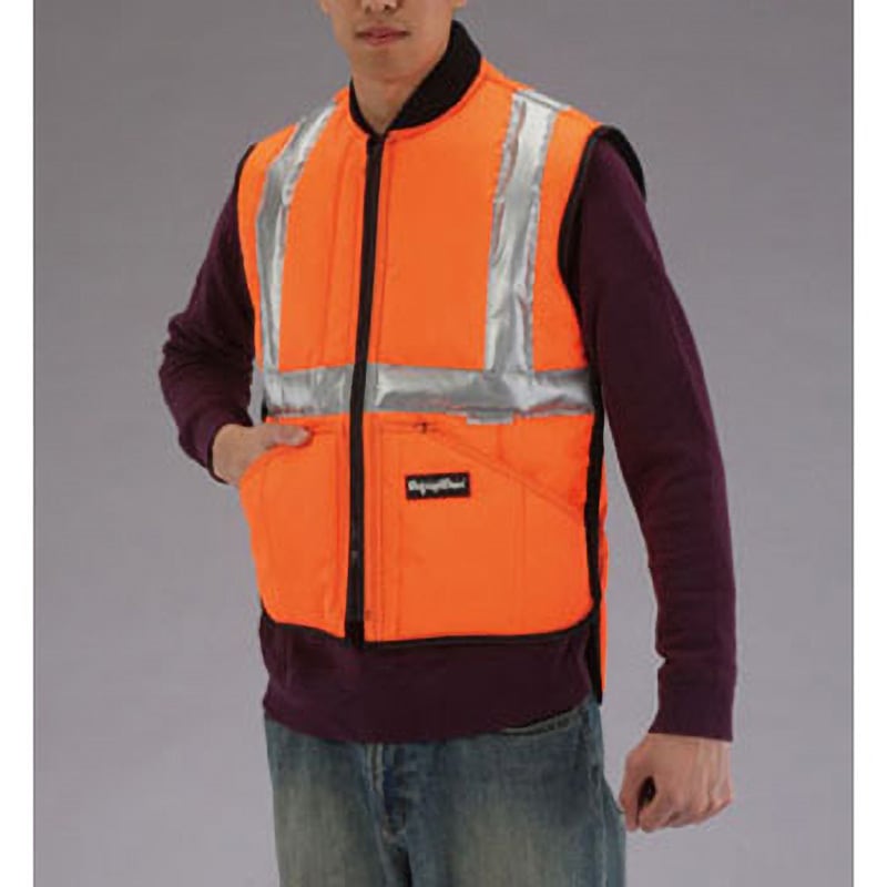 EA915GA-45 [2XL] 防寒ベスト(注意色 オレンジ) 1個 エスコ 【通販モノタロウ】