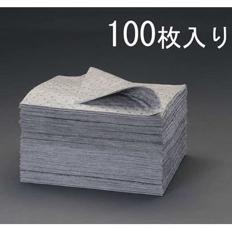 EA929DC-100 380x480x2mm 吸収パッド(油・液体用/100枚) エスコ 1個 EA929DC-100