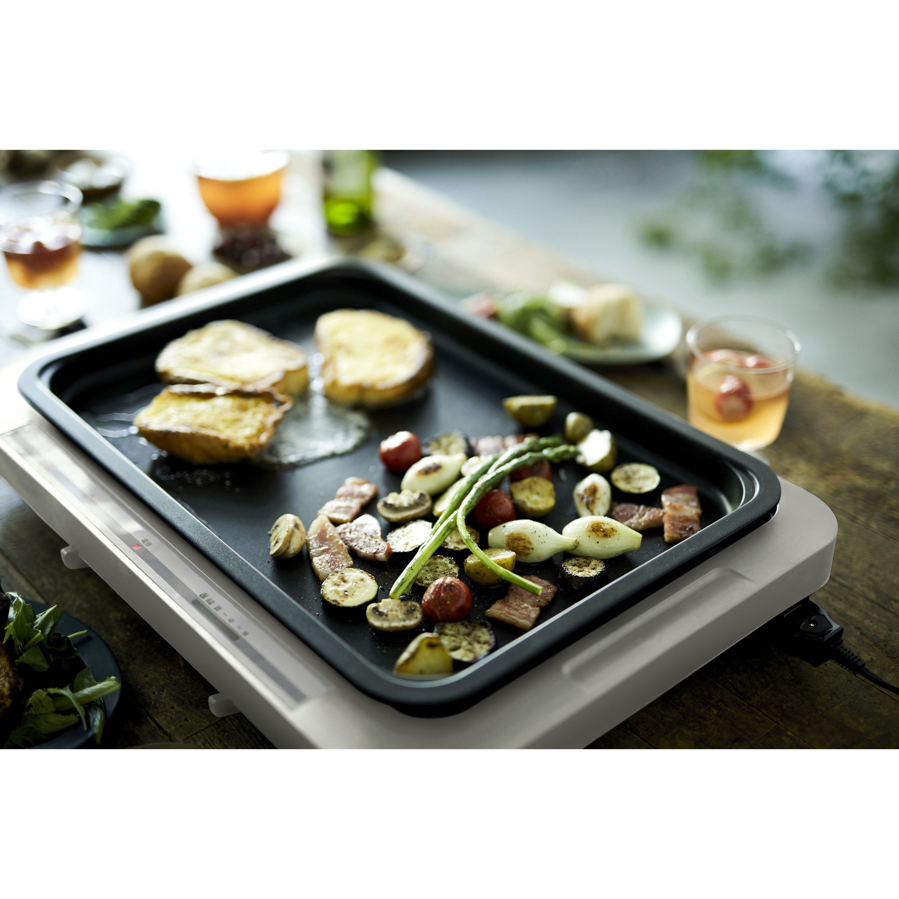 WHP-011-W ホットプレート 左右温度調整 1台 アイリスオーヤマ 【通販