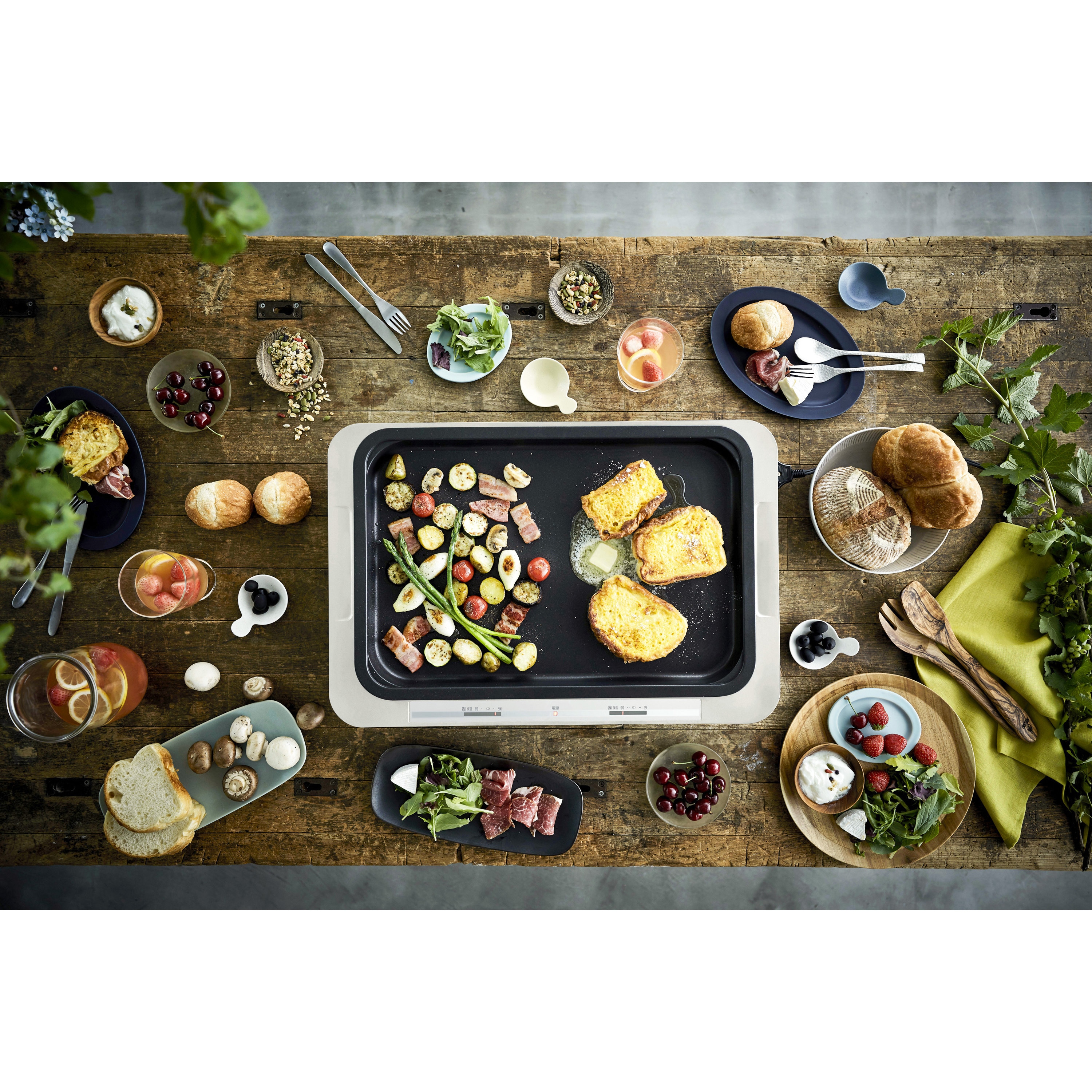 WHP-011-W ホットプレート 左右温度調整 1台 アイリスオーヤマ 【通販