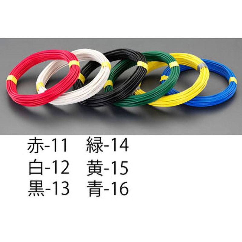 EA940AT-13 IV電線(撚線) エスコ 600V 黒色 全長50m導体外径1.35mm 1個