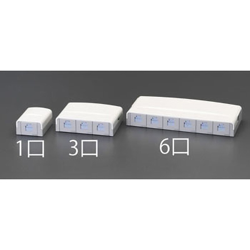 EA940CE-186 LAN用モジュラージャック(カテゴリー5E/6口) エスコ 1個 EA940CE-186