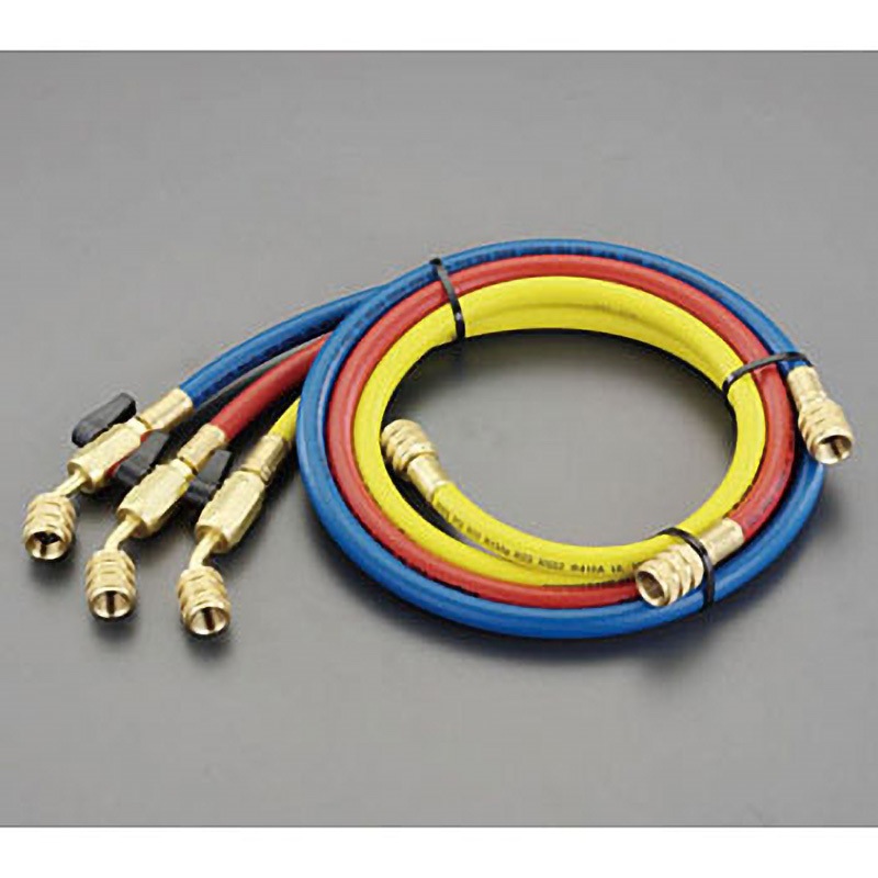 EA104TF-20 [R410A] 100cm ボールバルブ付チャージングホースセット 1セット エスコ 【通販モノタロウ】