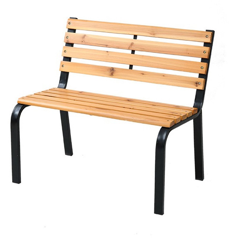 KMB-80(NA/BK) ガーデンベンチ ミニ YAMAZEN(山善) 本体幅800mm奥行