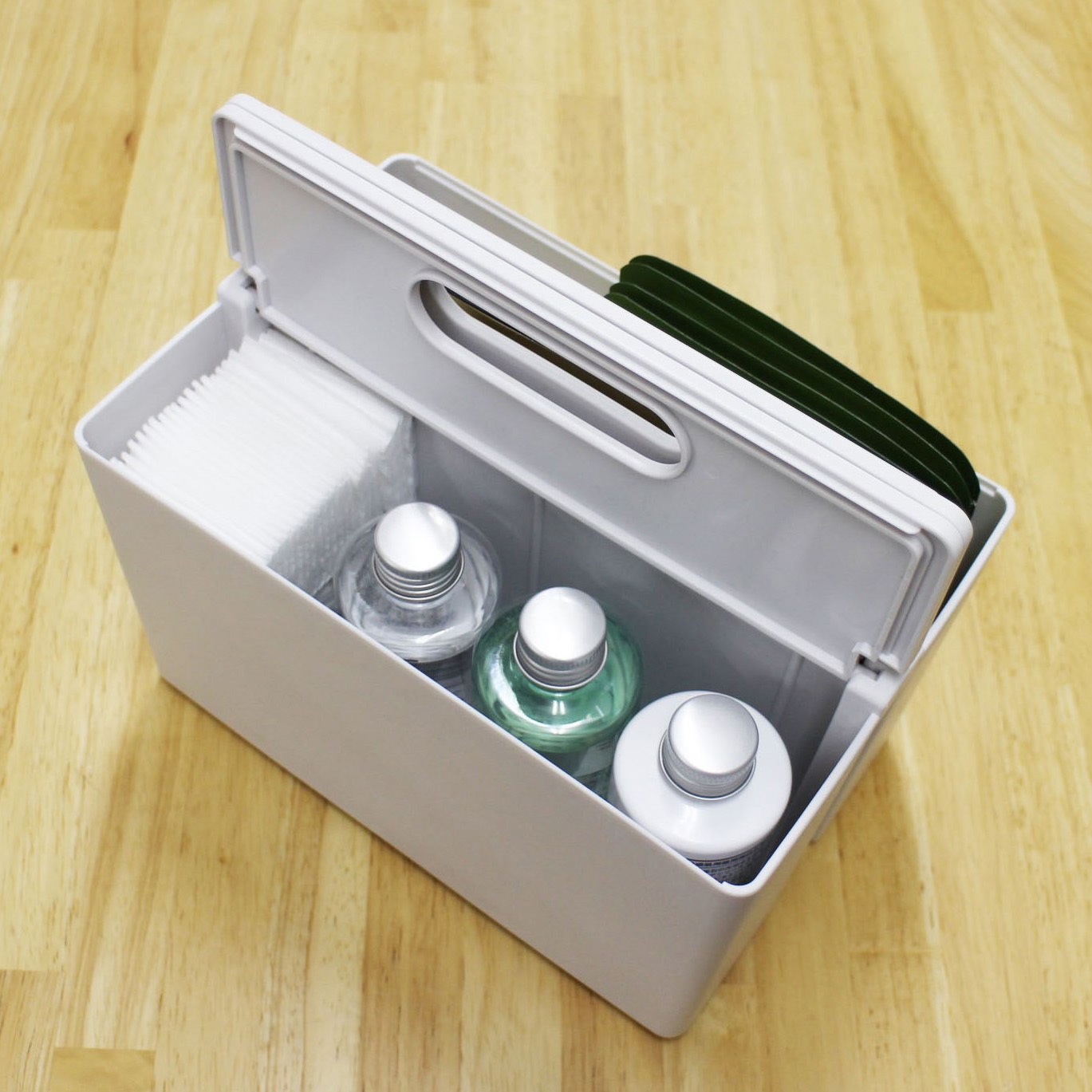 まとめ得 日東 かるコン M 便利な収納ボックス ホワイト KCM-WH x [3個] /l ｜コレンド(COLLEND) かるコン ホワイト L 2018年度グッド