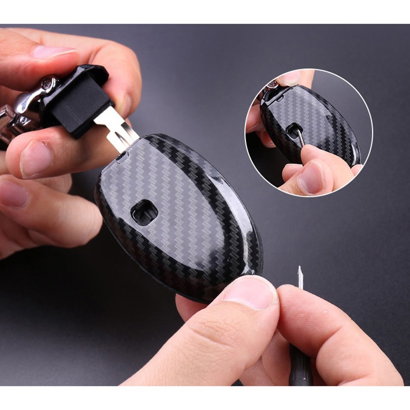 MM50-N001-RD 日産車専用 カーボン調 スマートキーケース