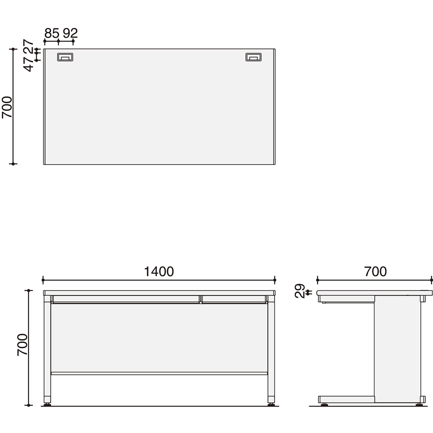 TKG-B147SAWPAWN INVENT 平机(配送・組立サービス付き) コクヨ 引出し 