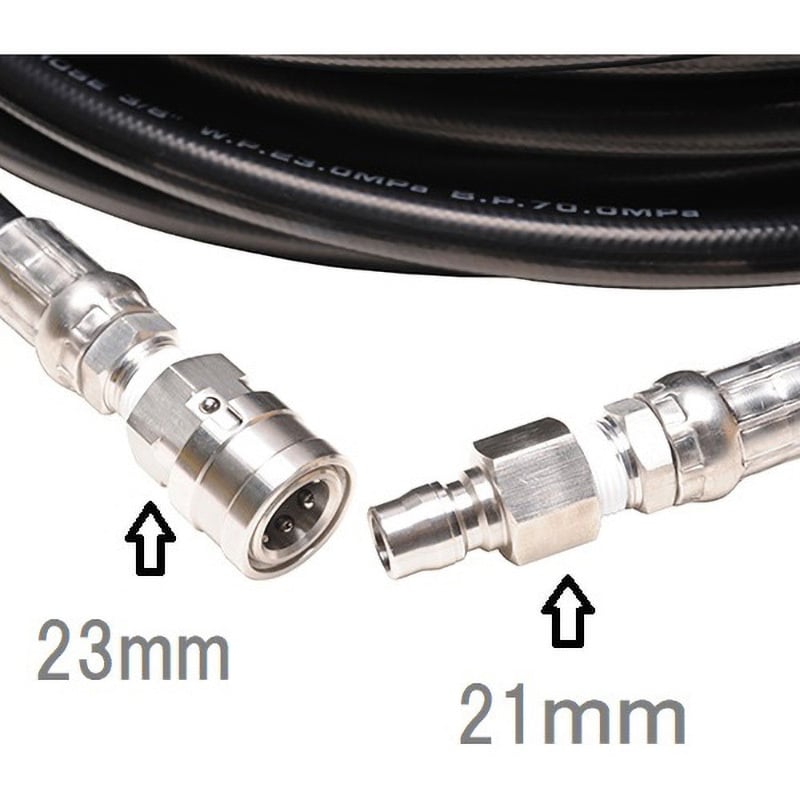 T3-30-C3(SUS) 3/8サイズワンタッチカプラー付高圧洗浄機ホース 中部高圧ホース ホース長さ30mホース内径9.5mm -  【通販モノタロウ】