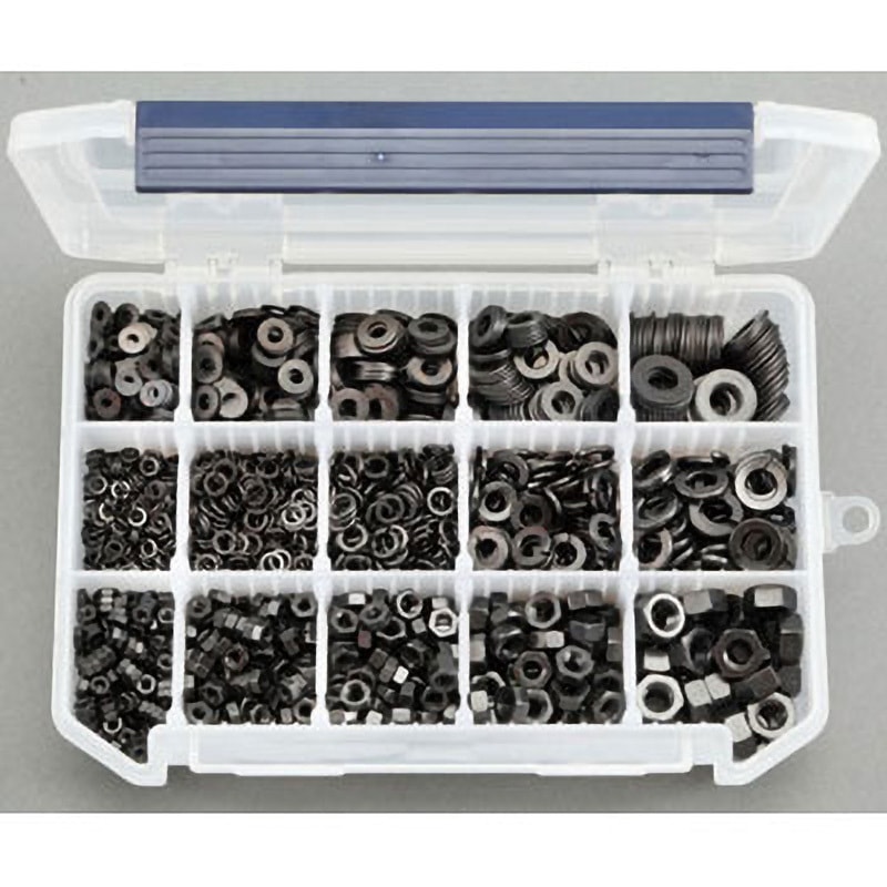 EA949LT-6 M3-M8 六角ナット・ワッシャーセット(ステンレス/黒色) 1個 エスコ 【通販モノタロウ】