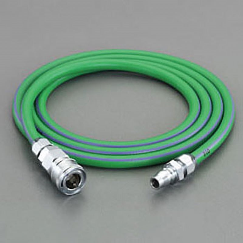 EA125AT-82 8.5/12.5mmx10m ソフトエアーホース(カプラ付 エスコ 空気 耐水/気密性/弾性/滑り性 緑色 12,480円