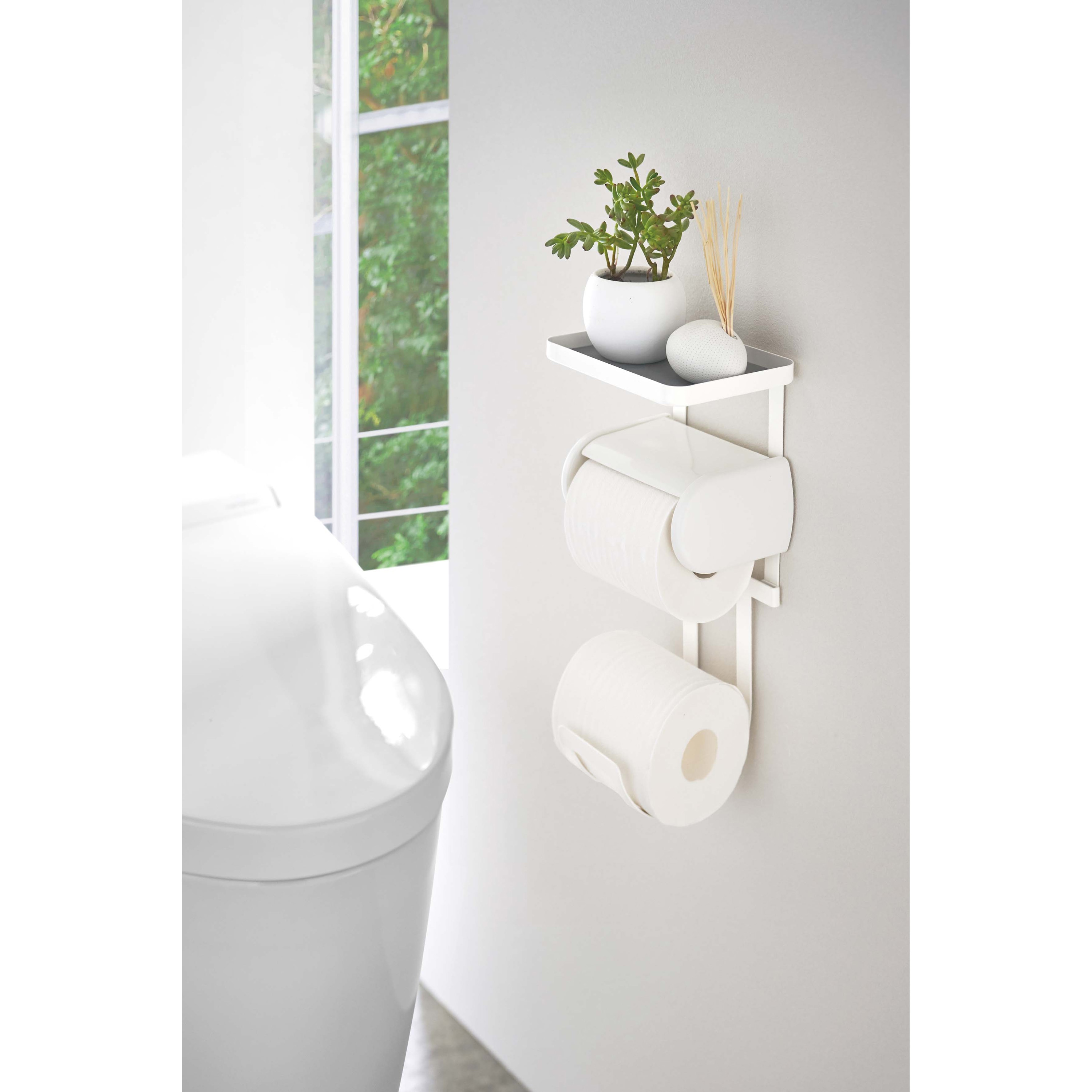 4436 プレート トイレットペーパーホルダー 上ラック 山崎実業 収納数2