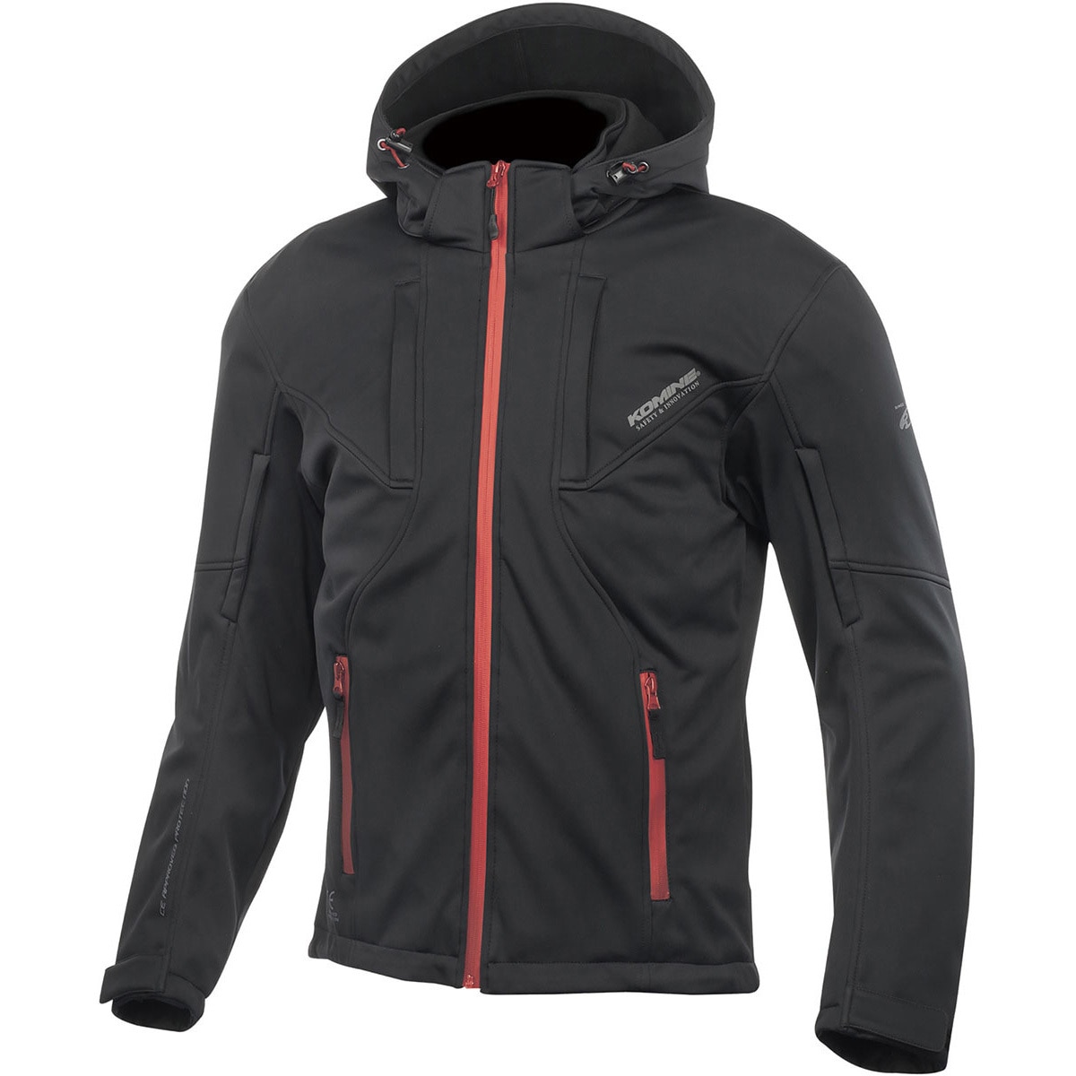 07-602 JK-602 Protect Softshell System Parka コミネ 色Black/Red