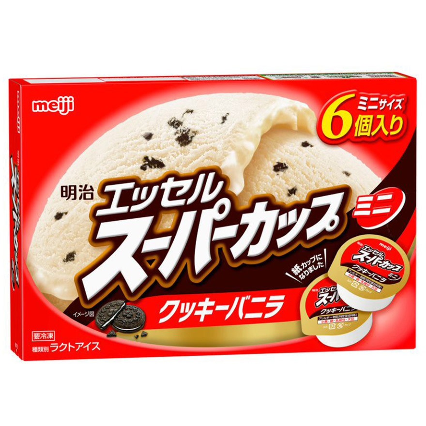 冷凍] 明治 エッセル スーパーカップ ミニ クッキーバニラ 480ml 1箱
