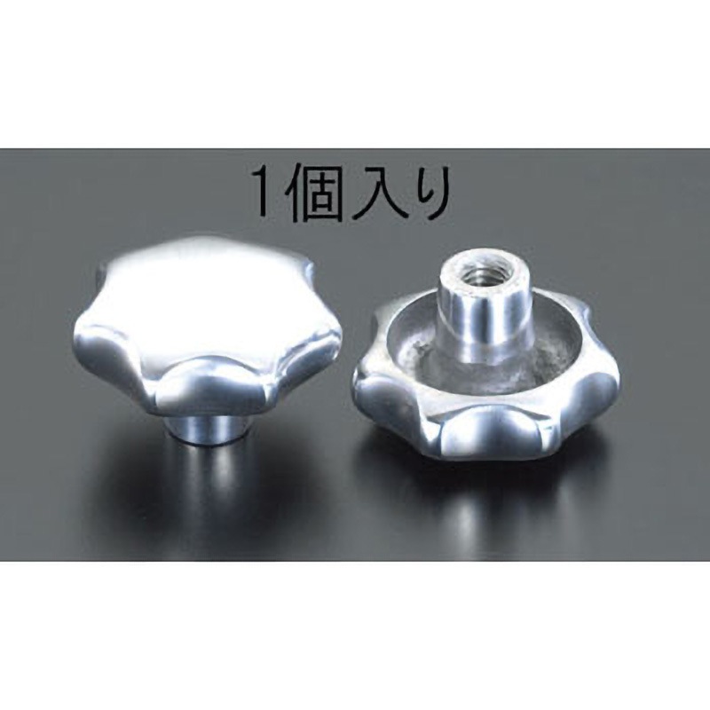 EA948BX-4 M16x24mm/Φ80mm 雌ねじノブ(アルミ製) エスコ めねじ(段付) 取付長28mm  EA948BX-4