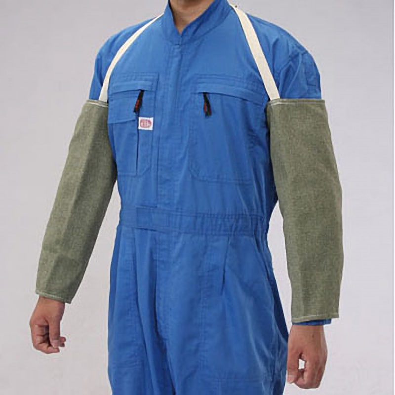 EA353AP-21 380mm 腕カバー(耐炎・アラミド繊維) エスコ 肩の後で紐を結びタイプ