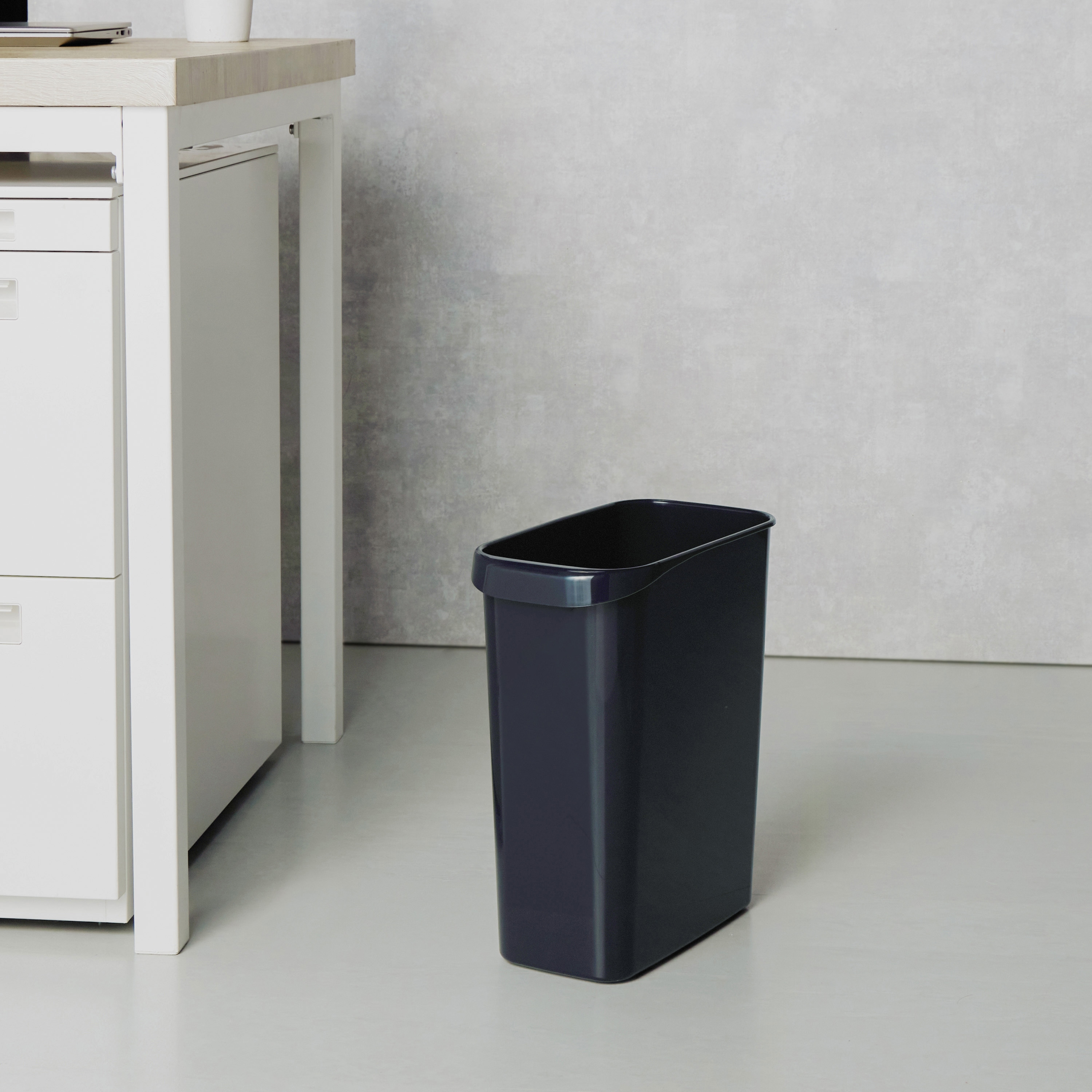 くず入れ 持ち手付角型 モノタロウ ブラック色 13L - 【通販