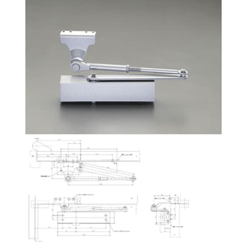 EA951LD-41 30kg以下 ドアクローザー(パラレル・アングル型) 1個 エスコ 【通販モノタロウ】