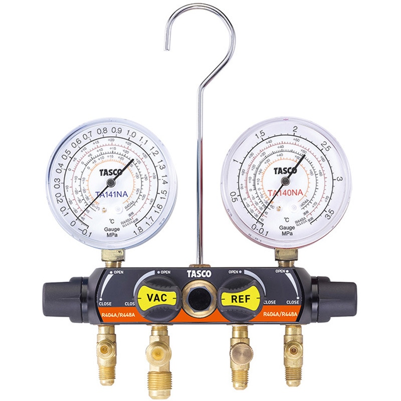 TA124FZA R448A・R449A・R404A用4バルブマニホールド 1セット イチネンTASCO 【通販モノタロウ】