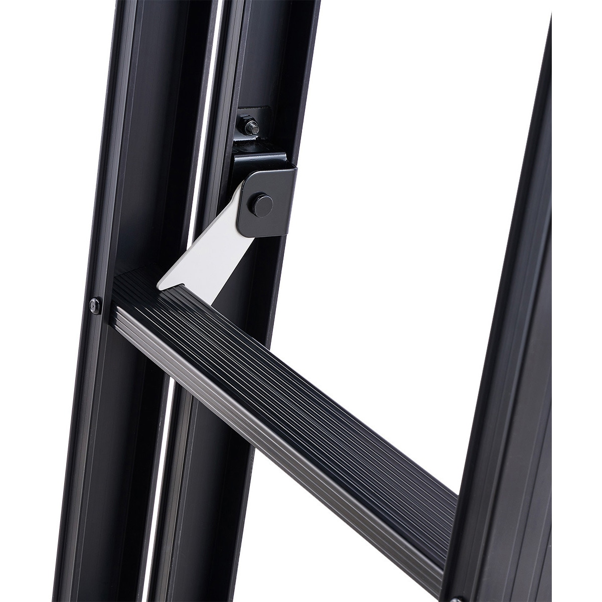 LUB2-45 脚部伸縮2連はしご ブラック・プッシュアップタイプ 長谷川