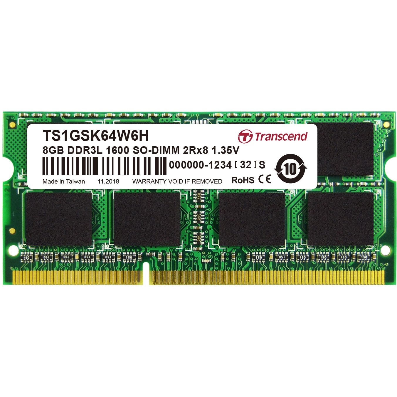 TS1GSK64W6H ノートPC用メモリ DDR3L-1600 1個 トランセンド