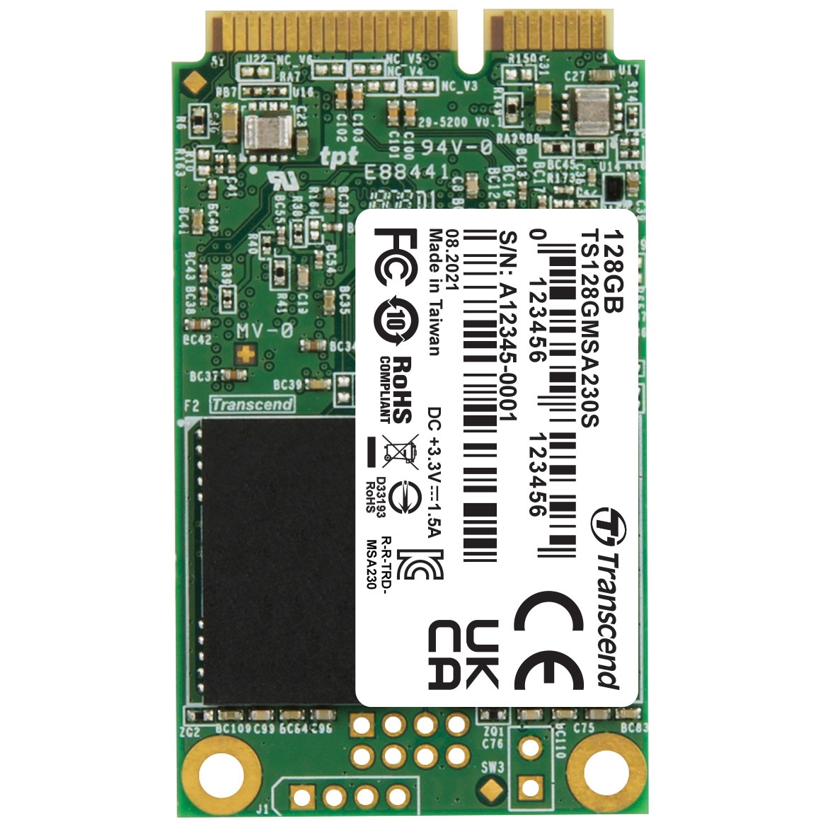 TS128GMSA230S 内蔵SSD mSATA SSD 230S トランセンド 128GB 【通販