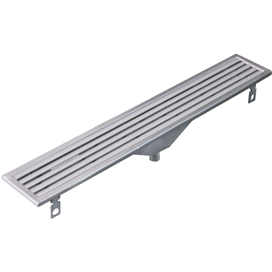 SEDP-CV-1006(グレー) 排水ユニット 樹脂製スリット すきま6mm 細目タイプ 屋内用 ステンレス製トラフ 中央部排水 たて引き用 100角タイル用 1セット カネソウ 【通販モノタロウ】